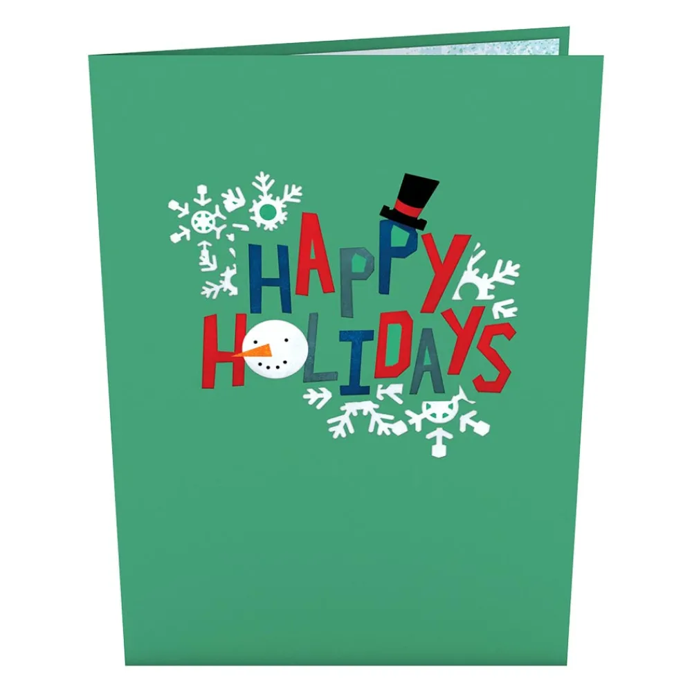 Lovepop Greeting Cards|New Year 1/1|Happy Holidays Snowman Pop-Up Card