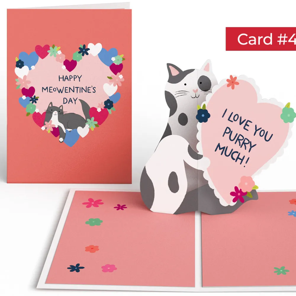Lovepop Valentine'S Day 2/14|Happy Meowentine’s Day Cat 4-in-1 Nesting Card
