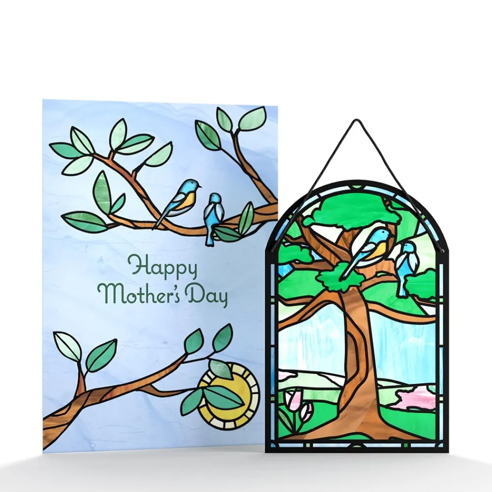 Lovepop Suncatcher Cards|Decor|Happy Mother's Day Robins Suncatcher Card