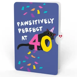 Lovepop Birthday|Happy 40th Birthday Cats Pop-Up Card and Sentiment Set
