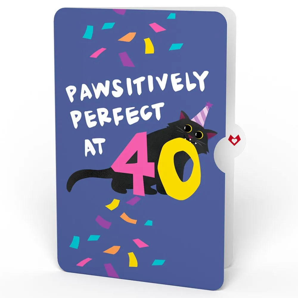 Lovepop Birthday|Happy 40th Birthday Cats Pop-Up Card and Sentiment Set