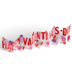 Lovepop Decor|Valentine'S Day 2/14|Happy Valentine's Day Loooooong Card™ (Expands to 2 feet)