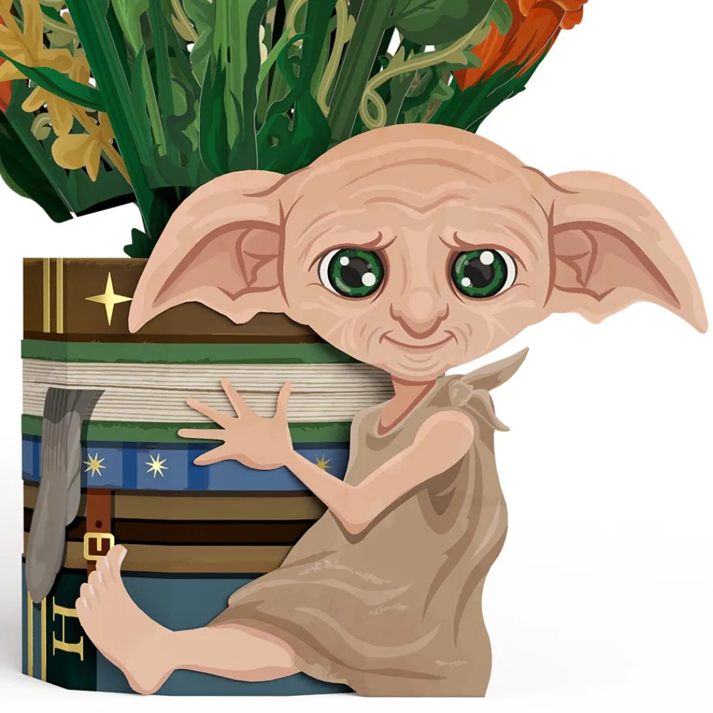 Lovepop Pop-Up Bouquets|Card & Gift Bundles|Harry Potter™ Dobby™ Birthday Pop-Up Card & Flower Buds Bouquet Bundle