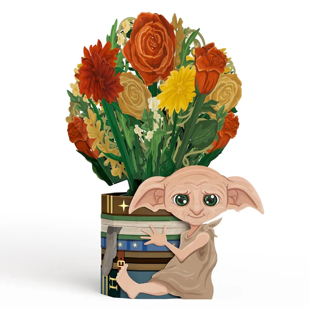 Lovepop Pop-Up Bouquets|Card & Gift Bundles|Harry Potter™ Dobby™ Birthday Pop-Up Card & Flower Buds Bouquet Bundle