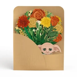 Lovepop Pop-Up Bouquets|Card & Gift Bundles|Harry Potter™ Dobby™ Birthday Pop-Up Card & Flower Buds Bouquet Bundle