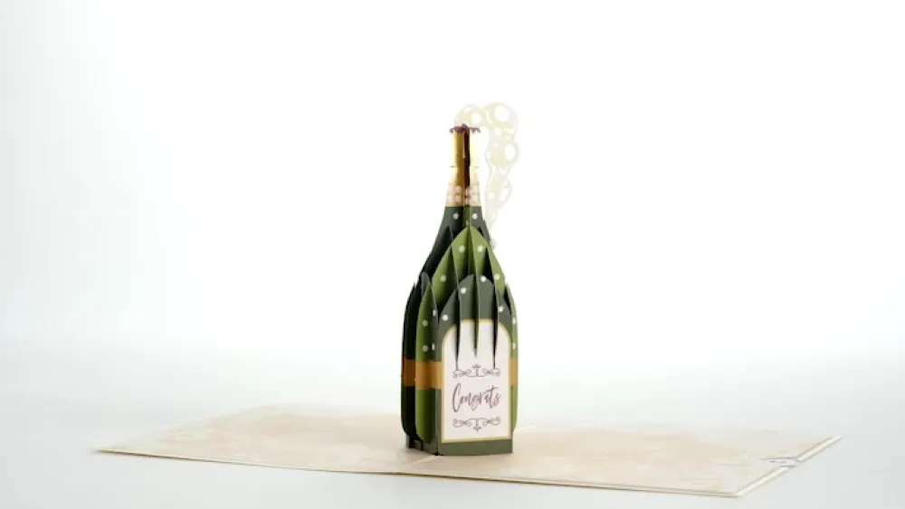 Lovepop Greeting Cards|Congratulations|Here's to You Champagne Pop-Up Card