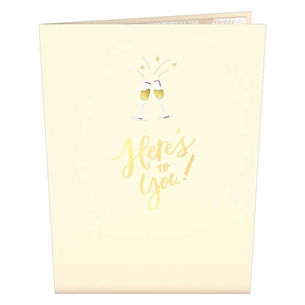 Lovepop Greeting Cards|Congratulations|Here's to You Champagne Pop-Up Card