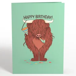 Lovepop Greeting Cards|Birthday|Highland Cow Birthday Pop-Up Card