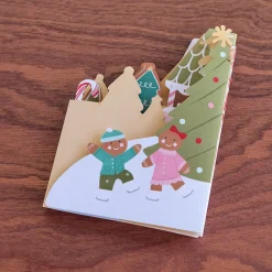 Lovepop Decor|Christmas 12/25|Holiday Gingerbread Village Loooooong Card™ (Expands to 2 feet)