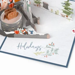 Lovepop Greeting Cards|Christmas 12/25|Holiday Woodland Animals Pop-Up Card