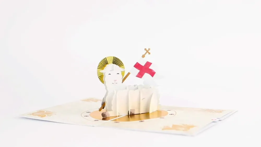 Lovepop Greeting Cards|Religious|Holy Lamb Pop-Up Card
