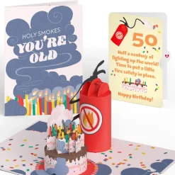 Lovepop Birthday|Holy Smokes You're Old 50th Birthday Pop-Up Card and Sentiment Set