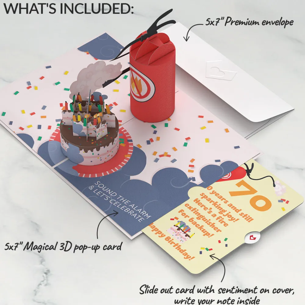 Lovepop Birthday|Holy Smokes You're Old 70th Birthday Pop-Up Card and Sentiment Set