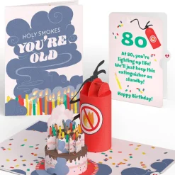 Lovepop Birthday|Holy Smokes You're Old 80th Birthday Pop-Up Card and Sentiment Set