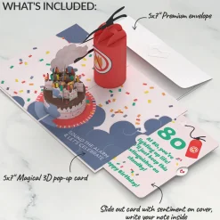 Lovepop Birthday|Holy Smokes You're Old 80th Birthday Pop-Up Card and Sentiment Set