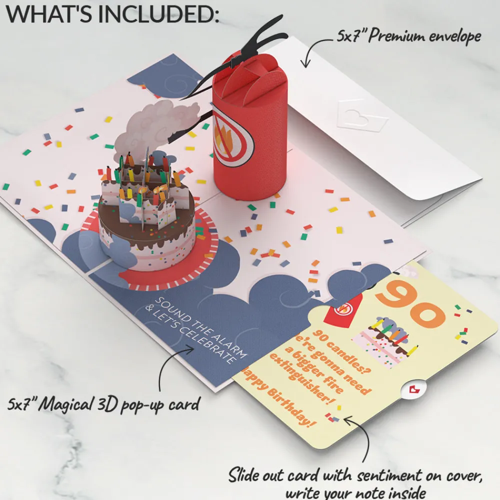 Lovepop Birthday|Holy Smokes You're Old 90th Birthday Pop-Up Card and Sentiment Set