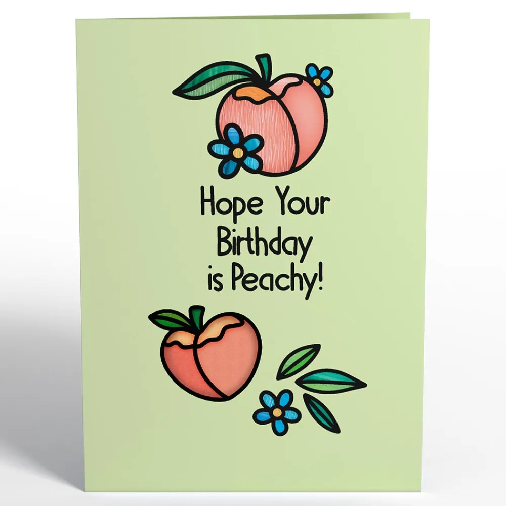 Lovepop Pop-Up Bouquets|Card & Gift Bundles|Hope Your Birthday is Peachy Suncatcher Card & Pop-Up Bouquet Bundle