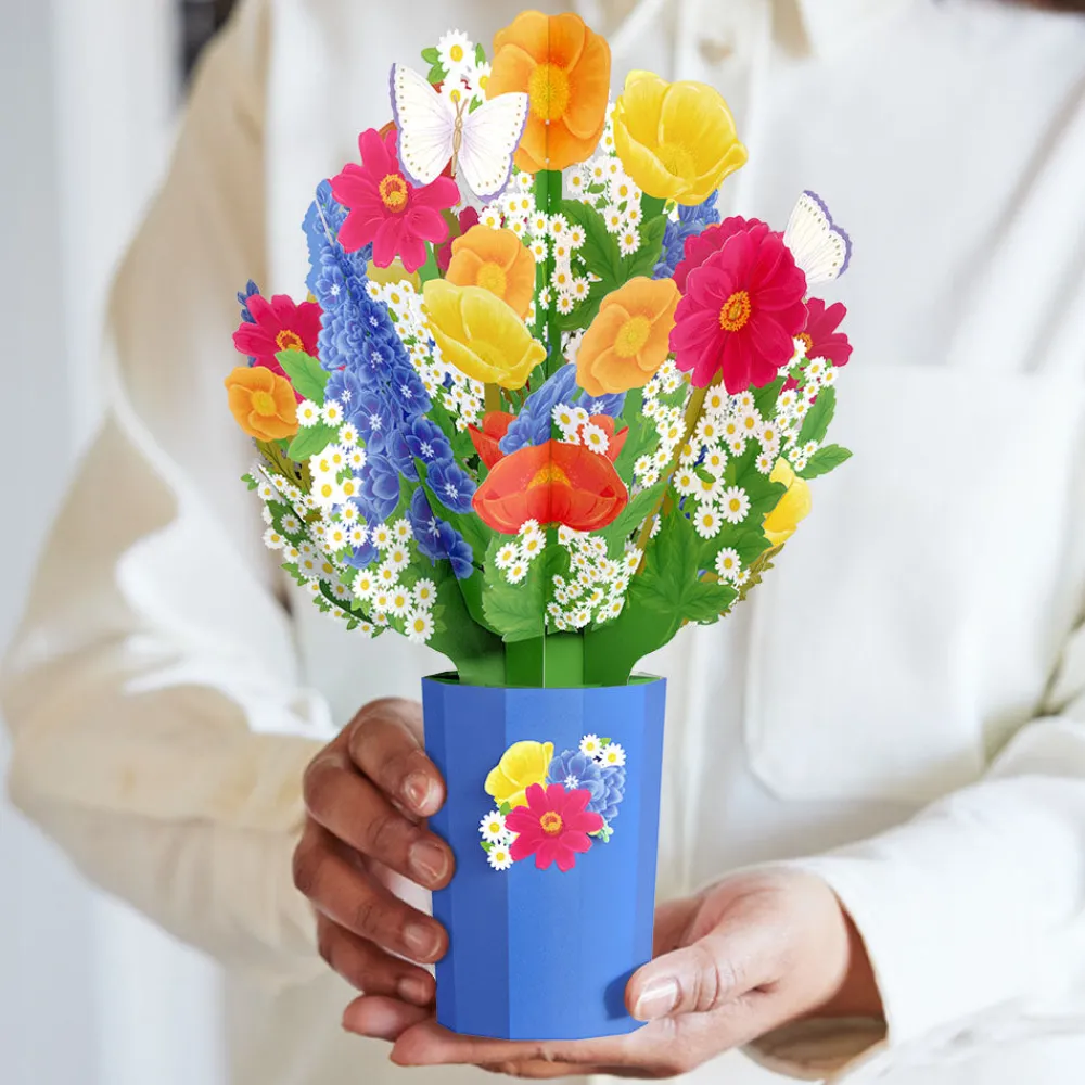 Lovepop Pop-Up Bouquets|Card & Gift Bundles|Hope Your Birthday is Peachy Suncatcher Card & Pop-Up Bouquet Bundle
