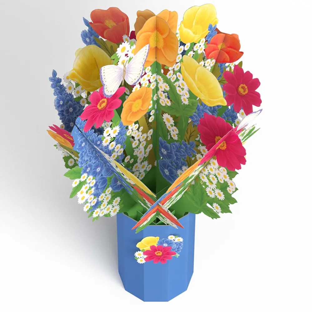 Lovepop Pop-Up Bouquets|Card & Gift Bundles|Hope Your Birthday is Peachy Suncatcher Card & Pop-Up Bouquet Bundle