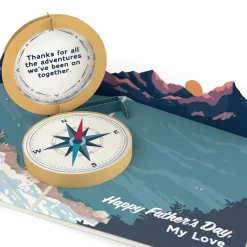 Lovepop Father'S Day 6/15|Dad|Husband Happy Father’s Day Compass Pop-Up Card