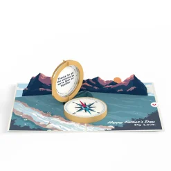 Lovepop Father'S Day 6/15|Dad|Husband Happy Father’s Day Compass Pop-Up Card