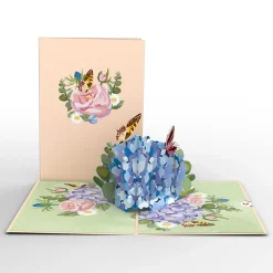 Lovepop Greeting Cards|Just Because|Hydrangea Butterflies Pop-Up Card