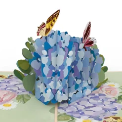 Lovepop Greeting Cards|Just Because|Hydrangea Butterflies Pop-Up Card
