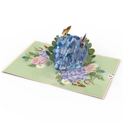 Lovepop Greeting Cards|Just Because|Hydrangea Butterflies Pop-Up Card