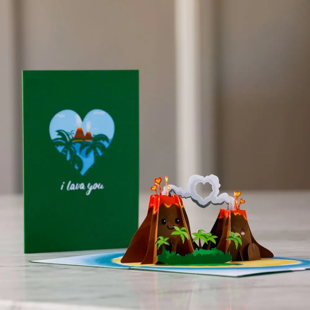 Lovepop Pop-Up Bouquets|Card & Gift Bundles|I Lava You Pop-Up Card & Red Rose Bouquet Bundle