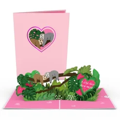 Lovepop Valentine'S Day 2/14|I Love You Sloths Pop-Up Card
