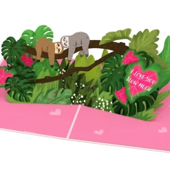 Lovepop Valentine'S Day 2/14|I Love You Sloths Pop-Up Card