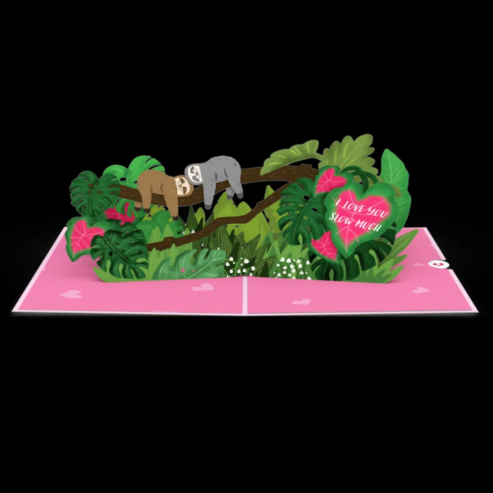 Lovepop Valentine'S Day 2/14|I Love You Sloths Pop-Up Card