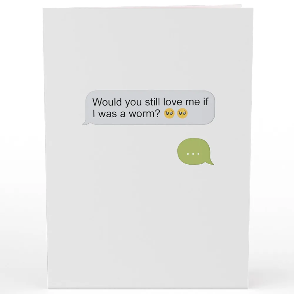 Lovepop Greeting Cards|Anniversary|If I Was A Worm Love Pop-Up Card