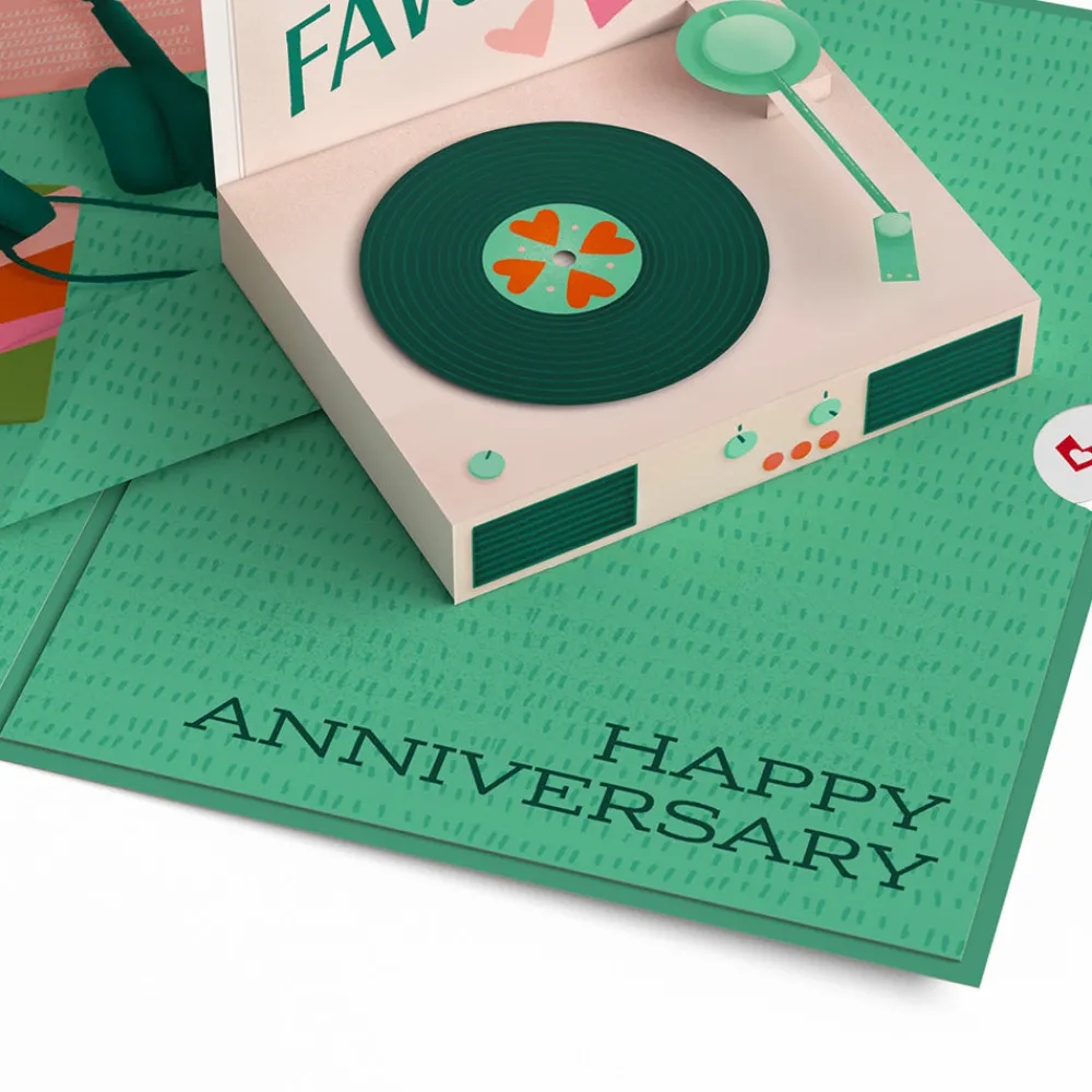 Lovepop Greeting Cards|Anniversary|Just for the Record Anniversary Pop-Up Card