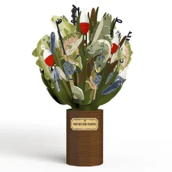 Lovepop Card & Gift Bundles|Decor|Kick-Bass Dad Father's Day Pop-Up Card & Bouquet Bundle