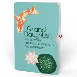 Lovepop Birthday|Koi Fish and Lotus Birthday Pop-Up Card and Sentiment Set for Granddaughter