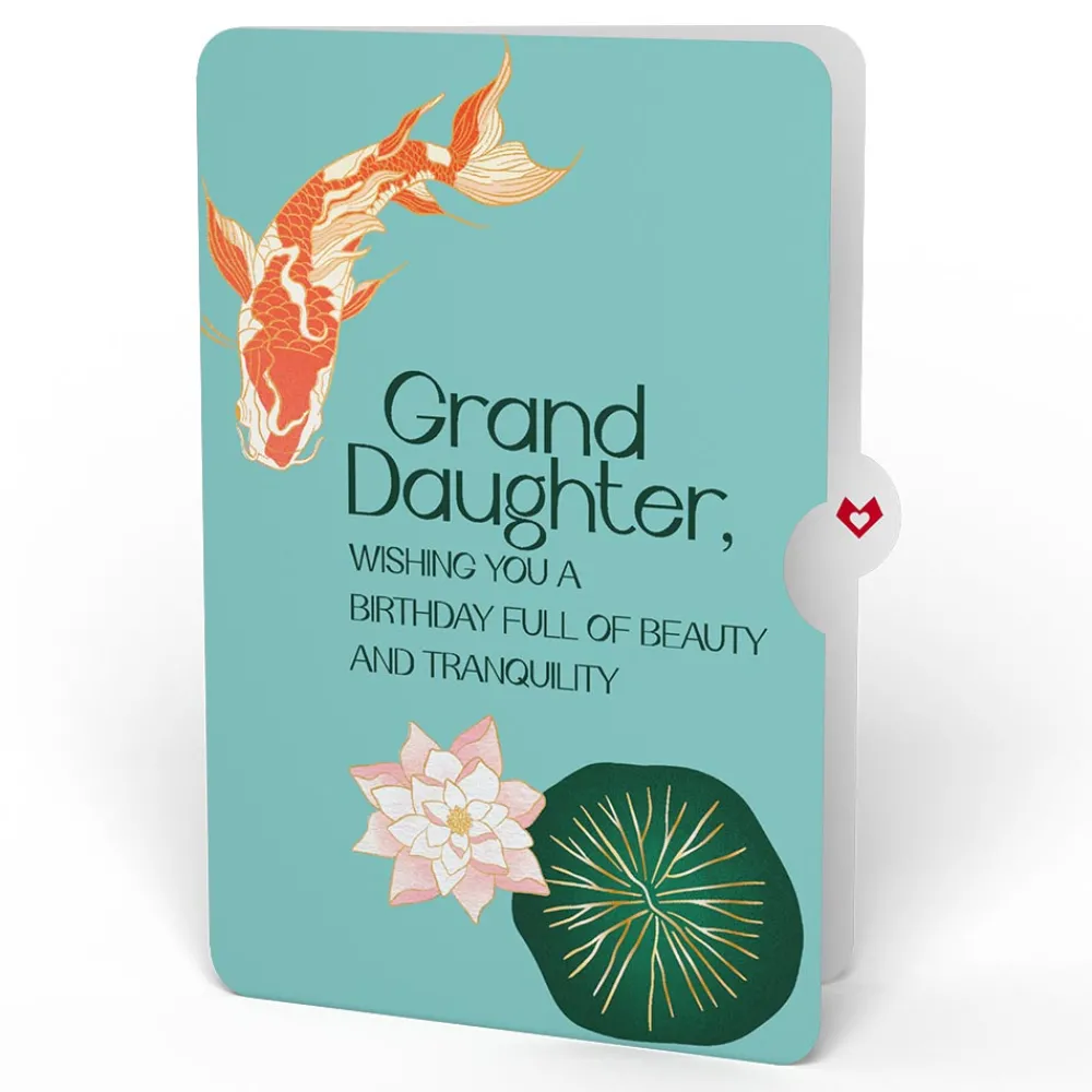 Lovepop Birthday|Koi Fish and Lotus Birthday Pop-Up Card and Sentiment Set for Granddaughter
