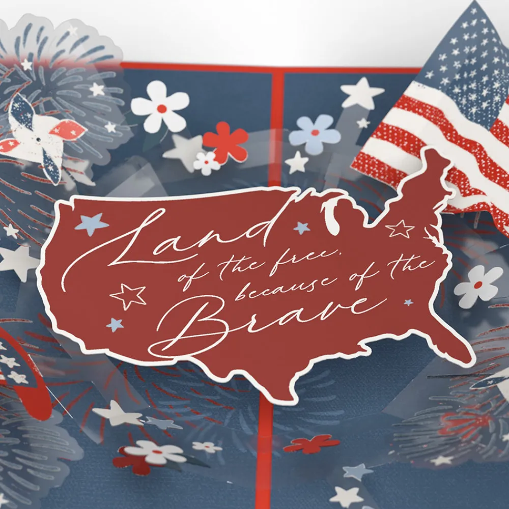 Lovepop Independence Day 7/4|Land of the Free Patriotic Pop-Up Card