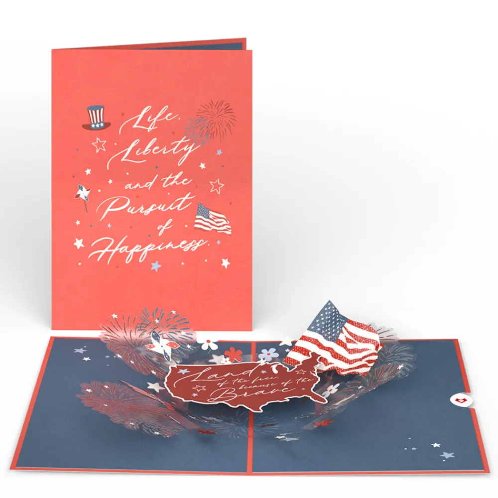 Lovepop Independence Day 7/4|Land of the Free Patriotic Pop-Up Card