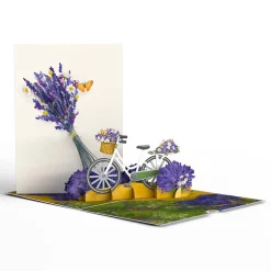 Lovepop Greeting Cards|Just Because|Lavender Bicycle Pop-Up Card