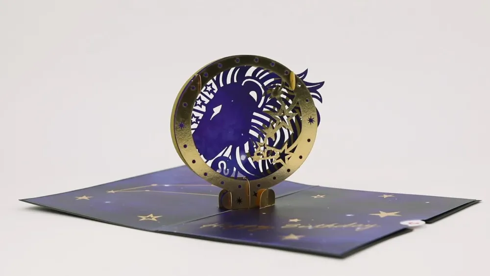 Lovepop Greeting Cards|Birthday|Leo Zodiac Birthday Pop-Up Card