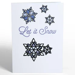 Lovepop Suncatcher Cards|Decor|Let It Snow Snowflakes Suncatcher Card