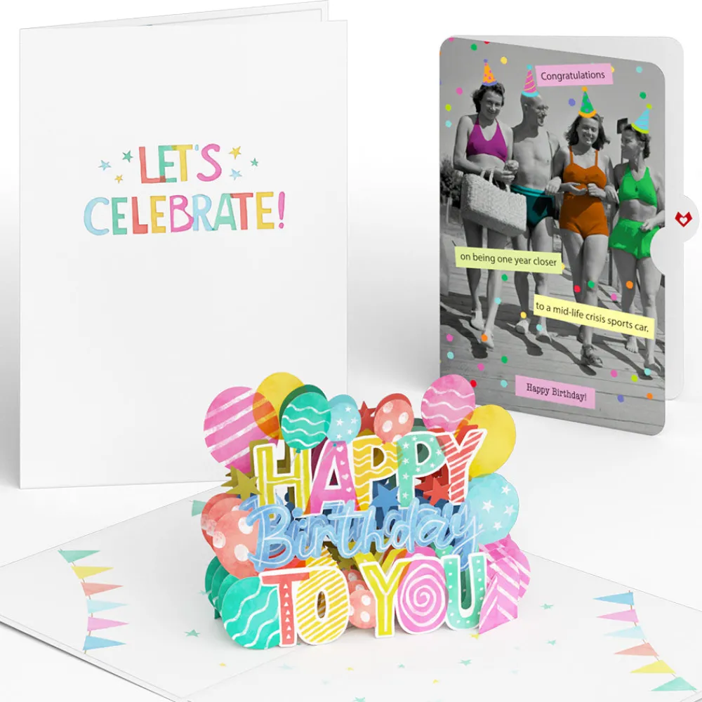 Lovepop Birthday|Let's Celebrate Birthday Pop-Up Card and A Mid-life Crisis Sports Car Sentiment Set for Any Woman