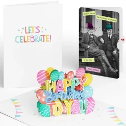Lovepop Birthday|Let's Celebrate Birthday Pop-Up Card and Sentiment Set for Any Man