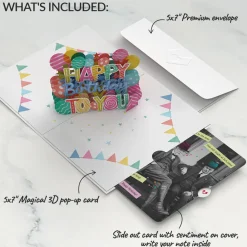 Lovepop Birthday|Let's Celebrate Birthday Pop-Up Card and Sentiment Set for Any Man