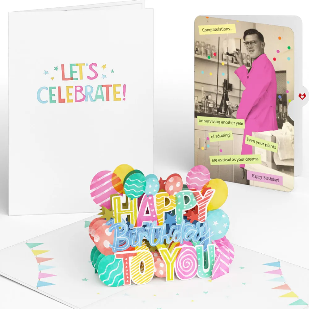 Lovepop Birthday|Let's Celebrate Birthday Pop-Up Card and Sentiment Set
