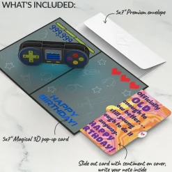 Lovepop Birthday|Him|Leveled Up Gamer Birthday Pop-Up Card and Sentiment Set