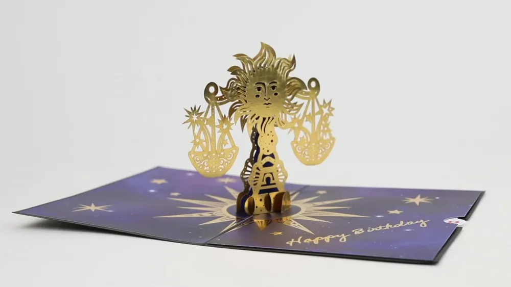 Lovepop Birthday|Her|Libra Zodiac Birthday Pop-Up Card