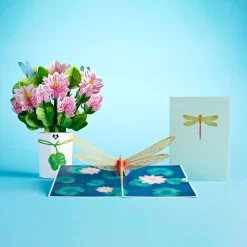 Lovepop Pop-Up Bouquets|Card & Gift Bundles|Lotus & Dragonfly Bundle