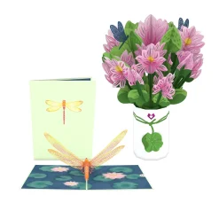Lovepop Pop-Up Bouquets|Card & Gift Bundles|Lotus & Dragonfly Bundle